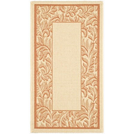 Safavieh 2 Ft. X 3 Ft. - 7 In. Accent- Indoor - Outdoor Courtyard Terracotta Natural Machine Made Rug CY2666-3201-2